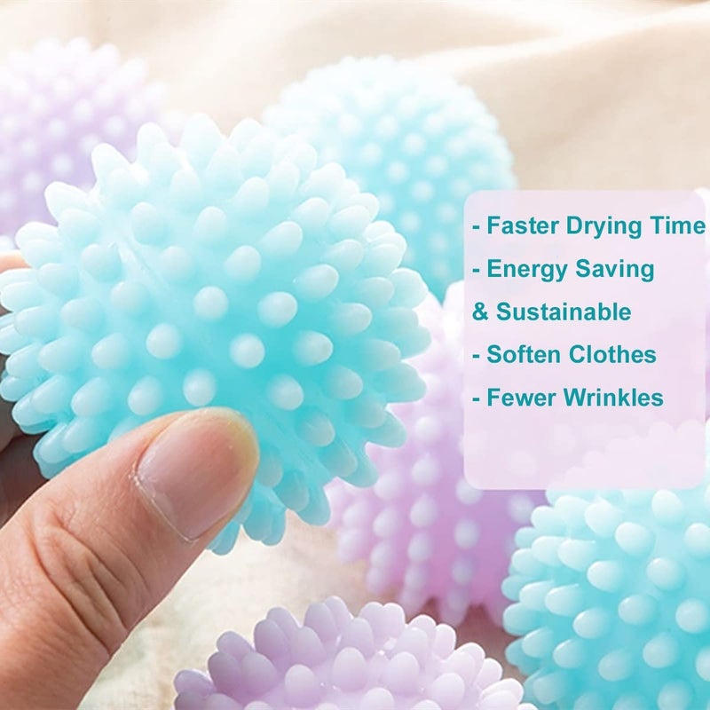Bienstylife Reusable Laundry Dryer Balls - Eco Friendly Fabric Softener Alternatives Soften and Fluff Laundry Wrinkle Release(Set of 4 Random Color) - Image 3